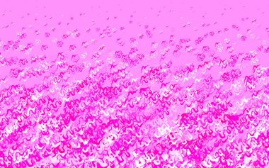 Bükülmüş çizgileri olan açık pembe vektör arkaplanı. Basit bir şekilde yepyeni renkli bir tasvir. Tasarımınız için basit şablon.
