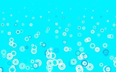 Açık mavi, daire şekilli yeşil vektör düzeni. Doğa tarzında bulanık halkaları olan güzel renkli çizimler. Fütürist reklamlar ve kitapçıklar için şablon.