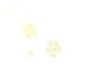 Açık yeşil, sarı vektör yapraklı zarif şablon. Yapraklı modern geometrik soyut çizim. İşiniz için yepyeni bir tasarım..