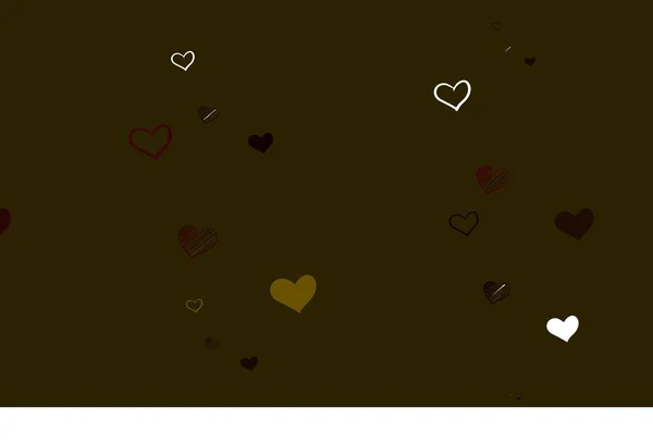 Светлый Многоцветный Векторный Фон Сердцами Декоративный Дизайн Сердечками Простом Стиле — стоковый вектор