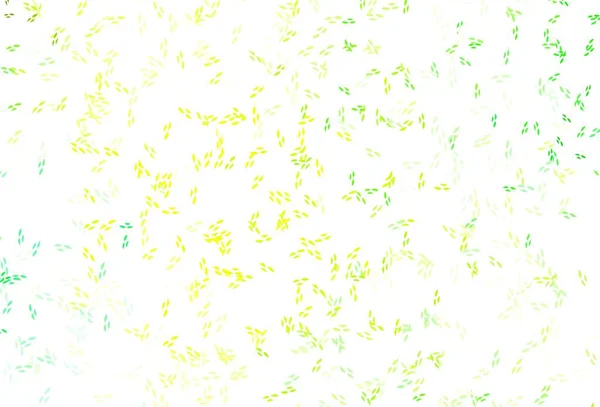 Hellgrünes Gelbes Vektor Doodle Layout Mit Blättern Brandneue Farbige Illustration — Stockvektor