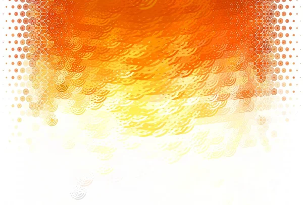 Світло Оранжевий Векторний Шаблон Колами Лініями Ілюстрація Різнокольоровими Колами Лінії — стоковий вектор