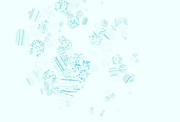 Heller Blauer Vektorhintergrund Mit Blasen Illustration Mit Einer Reihe Leuchtender — Stockvektor