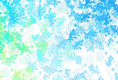 Açık mavi, soyut şekilli yeşil vektör dokusu. Soyut gradyan şekilli basit renkli çizimler. Kartvizitiniz için modern tasarım.