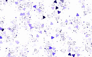 Kaotik şekilli açık mor vektör şablonu. Renkli rastgele şekillerle modern soyut illüstrasyon. Web siteniz için basit tasarım.