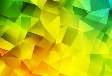 Açık yeşil, sarı vektör soyut çokgen desen. Origami tarzında gradyan ile geometrik çizim. Web siteniz için çokgen tasarım.