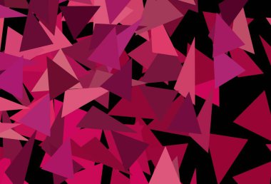 Üçgen biçiminde koyu pembe vektör dokusu. Doğa tarzında üçgenleri olan güzel bir çizim. İşiniz için en iyi akıllı tasarım.