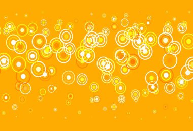 Küreleri ve çizgileri olan hafif turuncu vektör deseni. Renkli noktalı modern soyut çizimler. Marka kitabınız için yeni şablon.