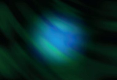 Koyu yeşil vektör bulanık şablon. Gradyan tasarımlı, soyut, ışıltılı çizimler. Tasarımlar için arka plan.