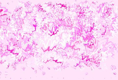 Eğri çizgileri olan açık pembe vektör arkaplanı. Basit ve eğik renkte renkli bir tasvir. Reklamlarınız, posterleriniz, afişleriniz için yepyeni bir tasarım..