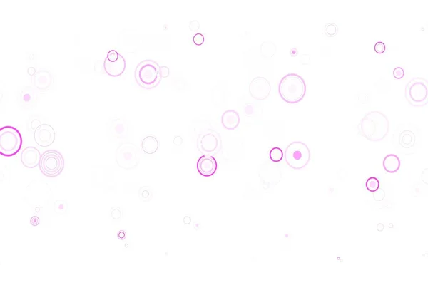 Světle Růžové Vektorové Pozadí Tečkami Krásná Barevná Ilustrace Rozmazanými Kruhy — Stockový vektor