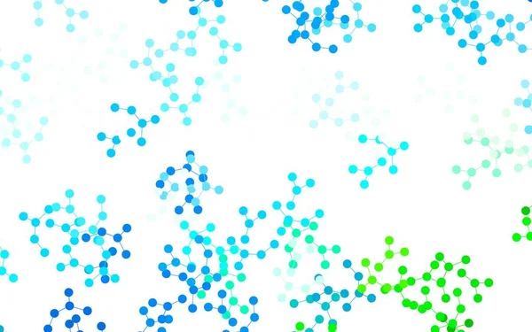 Azzurro Sfondo Vettore Verde Con Forme Intelligenza Artificiale Illustrazione Astratta — Vettoriale Stock