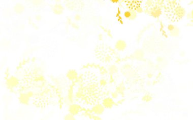 Çiçekli açık sarı vektör deseni çiçekli zarif parlak bir illüstrasyon. İşiniz için yepyeni bir tasarım..