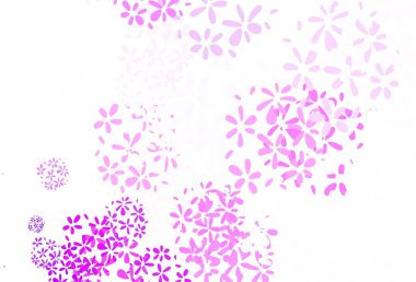 Açık Mor, pembe vektör yapraklı doğal sanat eseri. Hint tarzı yapraklı bulanık dekoratif tasarım. Web siteleri ve pankartlar için desenli desen.