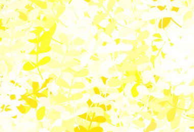 Açık kırmızı vektör arkaplanı yapraklarla karalıyor. Parlak renkli çizimler ve karalama tarzında yapraklar. Web siteleri ve pankartlar için desenli desen.