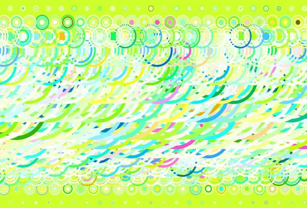 Light Multicolor Vector Pattern Spheres Lines Glitter Abstract Illustration Colorful — Stock Vector