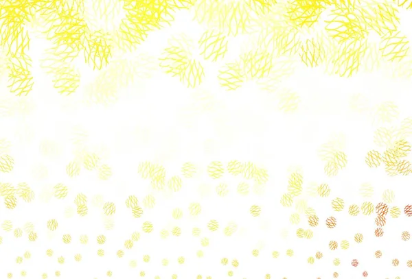 Patrón Vectorial Amarillo Claro Con Esferas Líneas Ilustración Con Círculos — Vector de stock