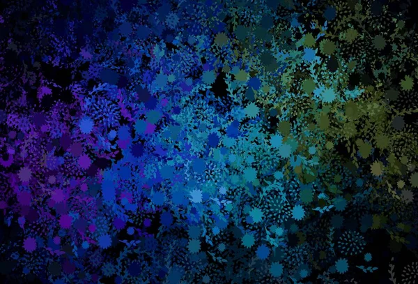 Тёмный Многоцветный Векторный Фон Абстрактными Формами Красочные Хаотические Формы Градиентом — стоковый вектор