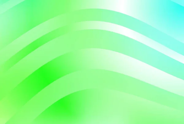 Шаблон Светло Зелёного Вектора Изогнутыми Линиями Окружная Абстрактная Иллюстрация Градиентом — стоковый вектор