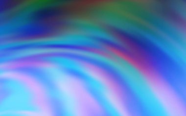 Açık mavi, eğri çizgileri olan yeşil vektör arkaplanı. Çağdaş gradyan soyut çizgileri olan çizimler. İşiniz için en renkli tasarım..