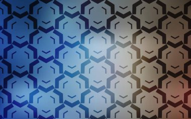 Açık mavi, eğri çizgileri olan sarı vektör arkaplan. Soyut ve gradyan renkte renkli çizimler. Cep telefonu ekranları için şablon.