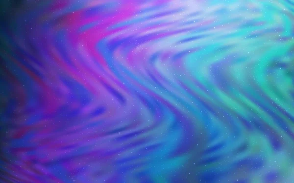 Dunkelrosa Blaues Vektormuster Mit Sternen Nachthimmel Glitzernde Abstrakte Illustration Mit — Stockvektor