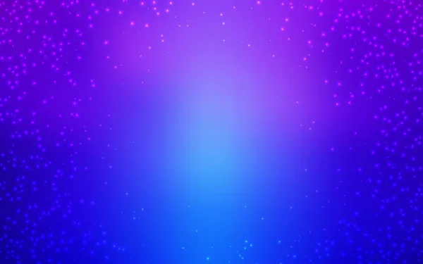 Rose Clair Fond Vectoriel Bleu Avec Étoiles Galaxie Illustration Brillante — Image vectorielle