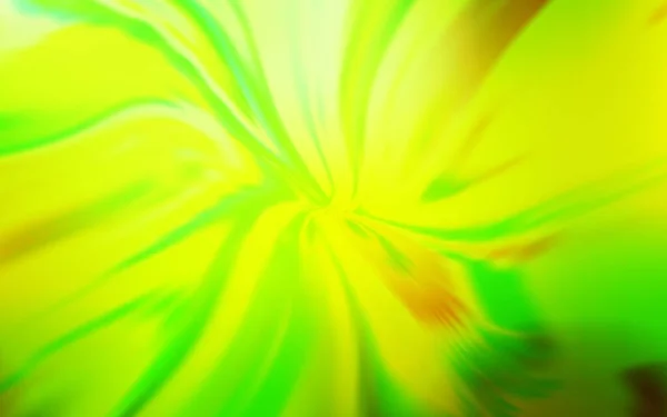 Hellgrüne Gelbe Vektortextur Mit Gebogenen Linien Moderne Gradient Abstrakte Illustration — Stockvektor