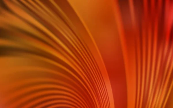 Heller Orangefarbener Vektorhintergrund Mit Gebogenen Linien Bunte Abstrakte Illustration Mit — Stockvektor