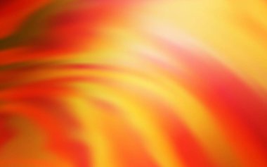 Açık Kırmızı, bükülmüş çizgileri olan sarı vektör düzeni. Değişken çizgileri olan renkli geometrik örnek. Tasarımınız için tamamen yeni bir şablon.