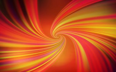 Koyu kırmızı, kıvrımlı çizgileri olan sarı vektör arkaplan. Basit ve eğik renkte renkli bir tasvir. Tasarımınız için tamamen yeni bir şablon.