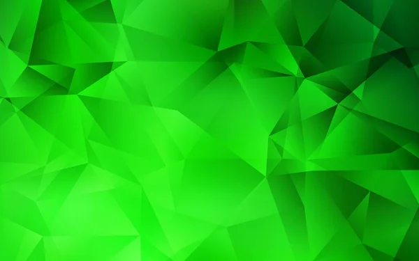 Lichtgroene Vector Polygon Abstract Lay Out Kleurrijke Illustratie Veelhoekige Stijl — Stockvector