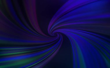 Bükülmüş çizgileri olan koyu mavi vektör düzeni. Eğilimli soyut bir çizim. İşiniz için en renkli tasarım..