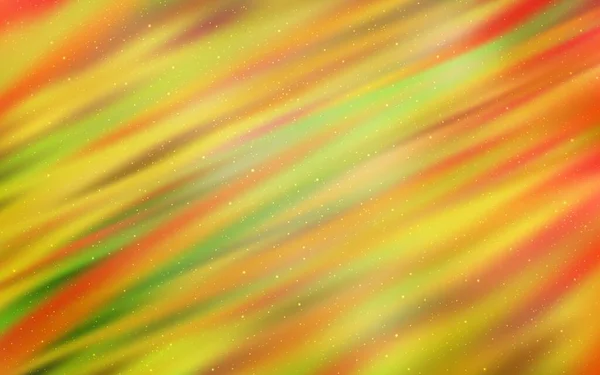 Lichtrode Gele Vectortextuur Met Sterren Melkweg Ruimtesterren Wazig Abstracte Achtergrond — Stockvector
