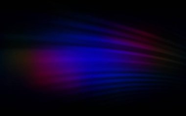 Koyu mavi, kıvrımlı çizgileri olan kırmızı vektör şablonu. Soyut ve gradyan renkte renkli çizimler. İş tasarımınız için şablon.