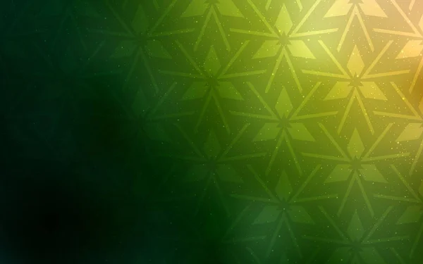 Темно Зеленый Красный Векторный Фон Треугольниками Декоративный Дизайн Абстрактном Стиле — стоковый вектор
