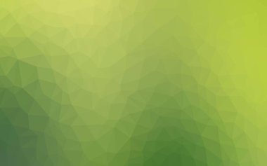 Açık yeşil vektör eğimli üçgenler. Origami tarzında gradyan ile geometrik çizim. Arkaplanlarınız için desenli desen.
