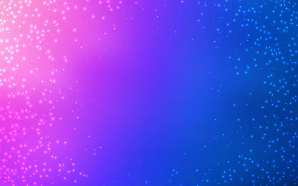 Hellrosa Blaues Vektorlayout Mit Kosmischen Sternen Leuchtende Illustration Mit Himmelssternen — Stockvektor