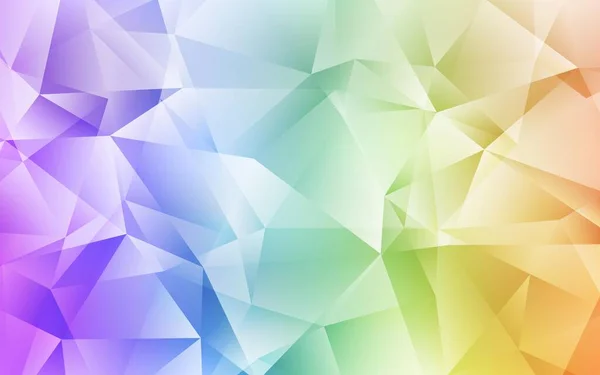 Licht Multicolor Vector Glanzende Driehoekige Achtergrond Creatieve Geometrische Illustratie Origami — Stockvector
