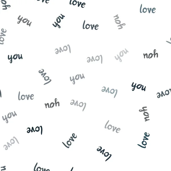 Σκούρο Μπλε Διάνυσμα Αδιάλειπτη Φόντο Λέξεις Αγάπης Διακοσμητική Απεικόνιση Λόγια — Διανυσματικό Αρχείο