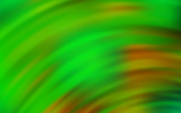Světle Zelená Žlutá Vektorová Kulisa Zakřivenými Čárami Zářící Ilustrace Která — Stockový vektor