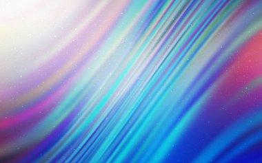 Açık mavi, astronomik yıldızlı sarı vektör arkaplan. Soyut şablonda gökyüzü yıldızlarıyla parlayan illüstrasyon. Astroloji web siteleri için desen.