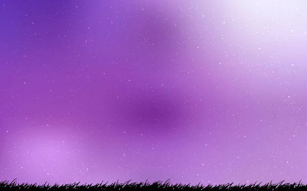 Fond Vectoriel Violet Clair Avec Étoiles Galaxie Illustration Brillante Avec — Image vectorielle