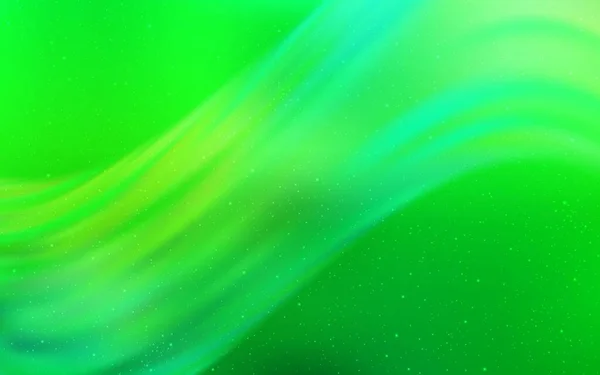 Plantilla Vectorial Light Green Con Estrellas Espaciales Ilustración Abstracta Moderna — Vector de stock