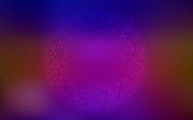 Koyu mavi, Samanyolu yıldızlı kırmızı vektör dokusu. Parlak astronomik yıldızlı parlak renkli çizimler. Fütürist reklamlar ve kitapçıklar için şablon.