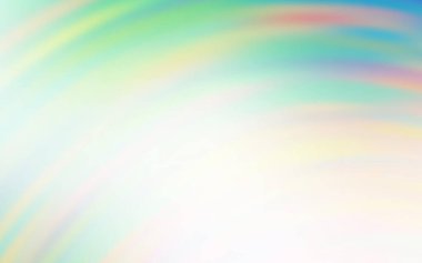 Eğimli çizgileri olan açık yeşil vektör arkaplan. Eğilimli zarif, parlak bir çizim. Tasarımınız için renkli dalga deseni.