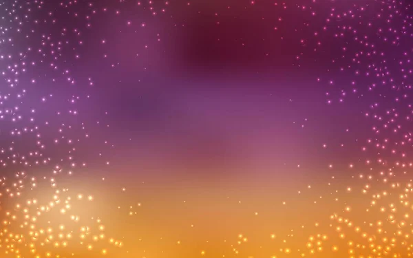 Light Pink Gul Vektor Mønster Med Nattehimmel Stjerner Lysende Illustration – Stock-vektor