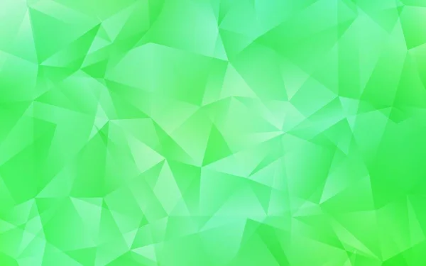 Plantilla Triángulos Gradiente Vectorial Verde Claro Ilustración Poligonal Brillante Que — Archivo Imágenes Vectoriales