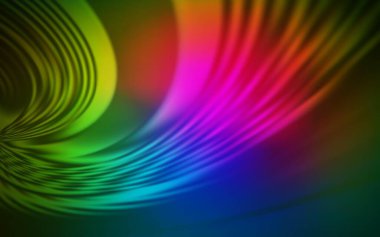 Koyu pembe, yeşil çizgili vektör arkaplanı. Değişken çizgileri olan renkli soyut çizimler. Reklamlarınız, posterleriniz, afişleriniz için yepyeni bir tasarım..