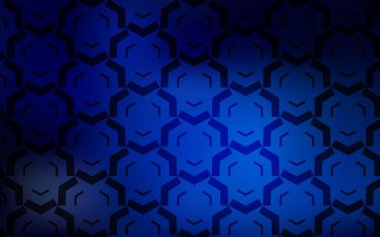 Eğri çizgileri olan koyu mavi vektör arkaplan. Eğilimli soyut bir çizim. İşiniz için yepyeni bir tasarım..